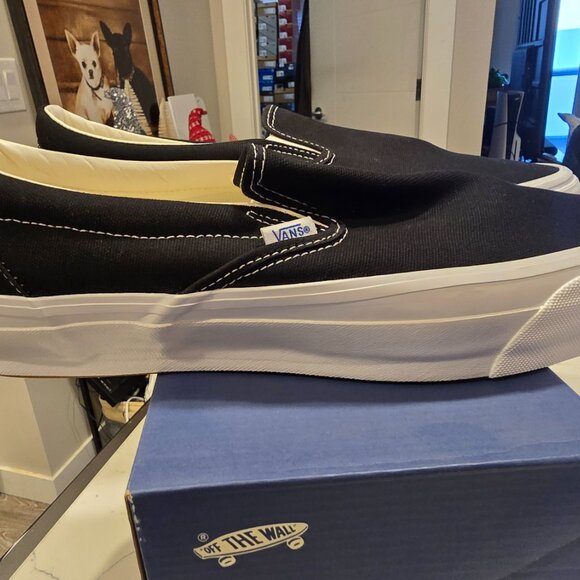 Vans Slip-On Reissue 98 Black White VN000CSEBA2 Men's Size 13 Skate Shoes NEW - Picture 6 of 11